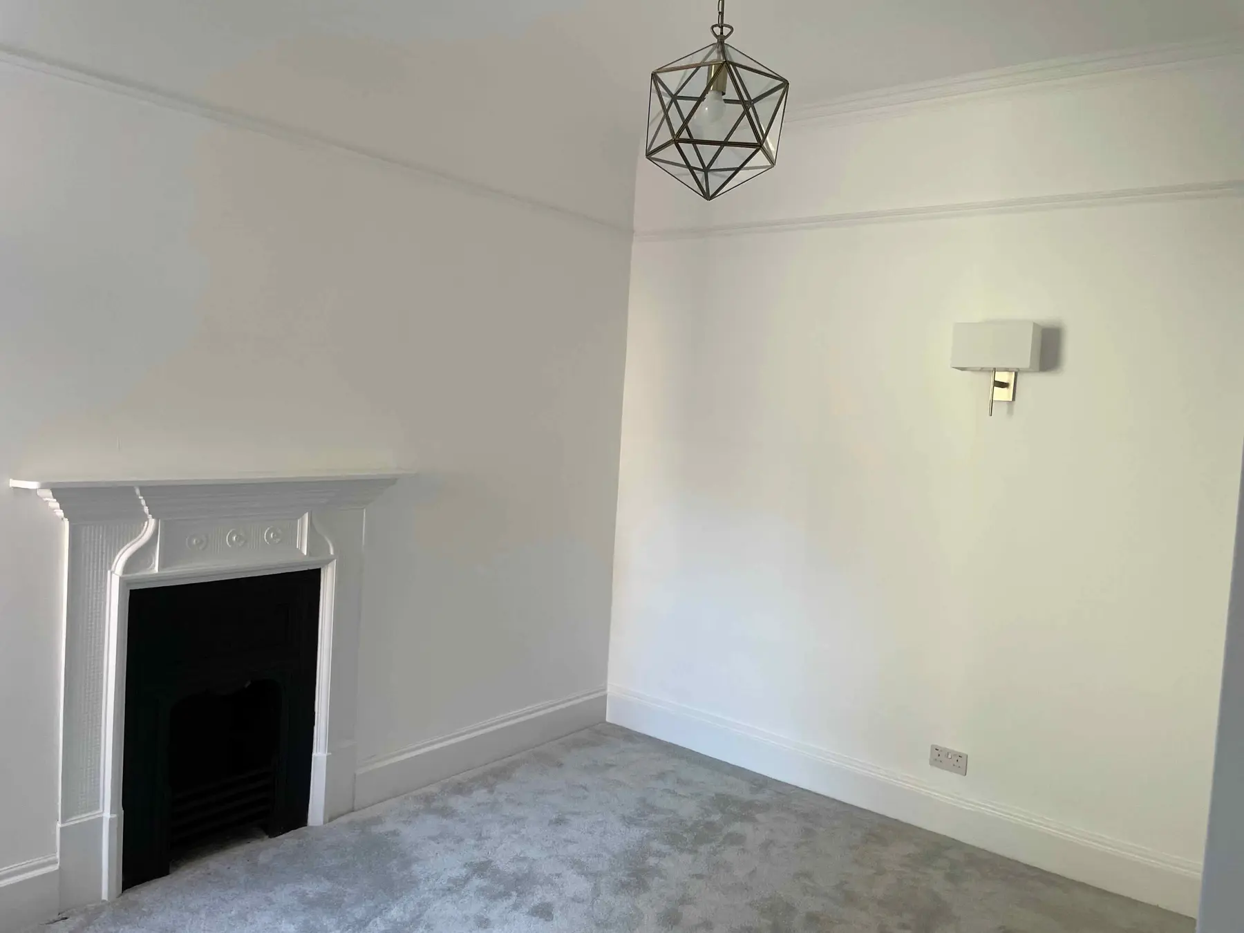 Bedroom after refurbishment with period details retained - Westminster SW1P apartment
