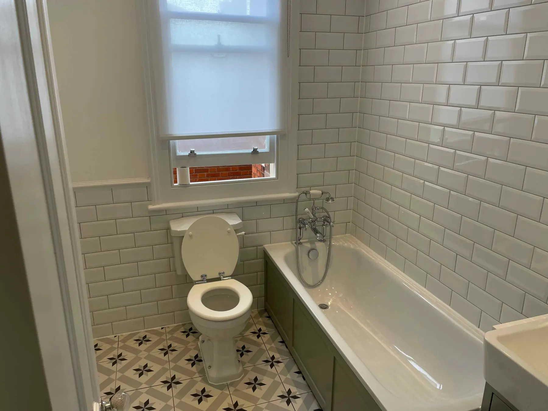Family bathroom during refurbishment - Westminster London SW1P